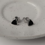 Nightform Black Onyx 925 Silver Studs Earrings