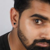 Nightform Black Onyx 925 Silver Studs Earrings