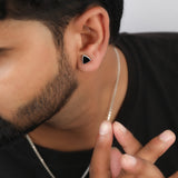Nightform Black Onyx 925 Silver Studs Earrings