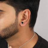 Nightform Black Onyx 925 Silver Studs Earrings