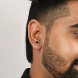 Noir Pulse Black Onyx Silver Earrings