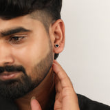 Noir Pulse Black Onyx Silver Earrings
