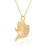 Sea Song Fish Silver Necklace