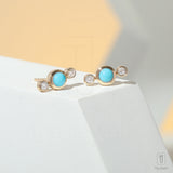 Diamond Turquoise Tiny Studs