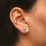 Diamond Turquoise Tiny Studs