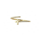 14K Yellow Gold Pink Sapphire Crucifix Ring Fine Jewelry For Her Size-4 US