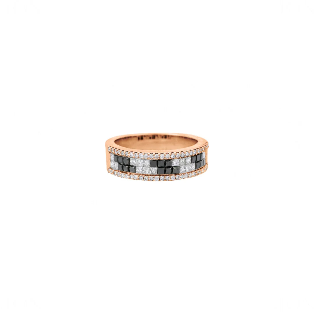 Black n White Diamond Band
