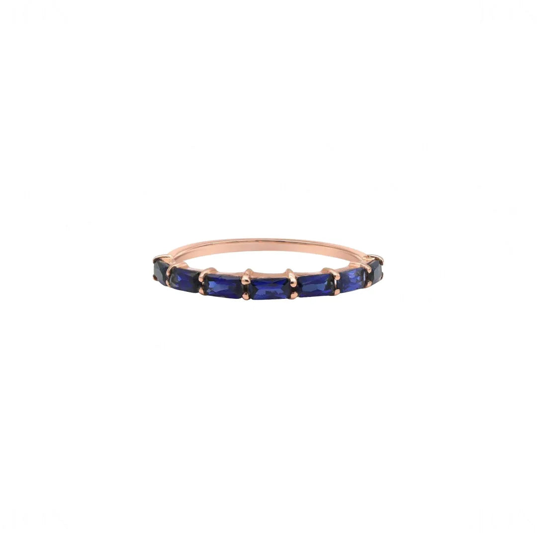 Blue Sapphire Baguette Ring