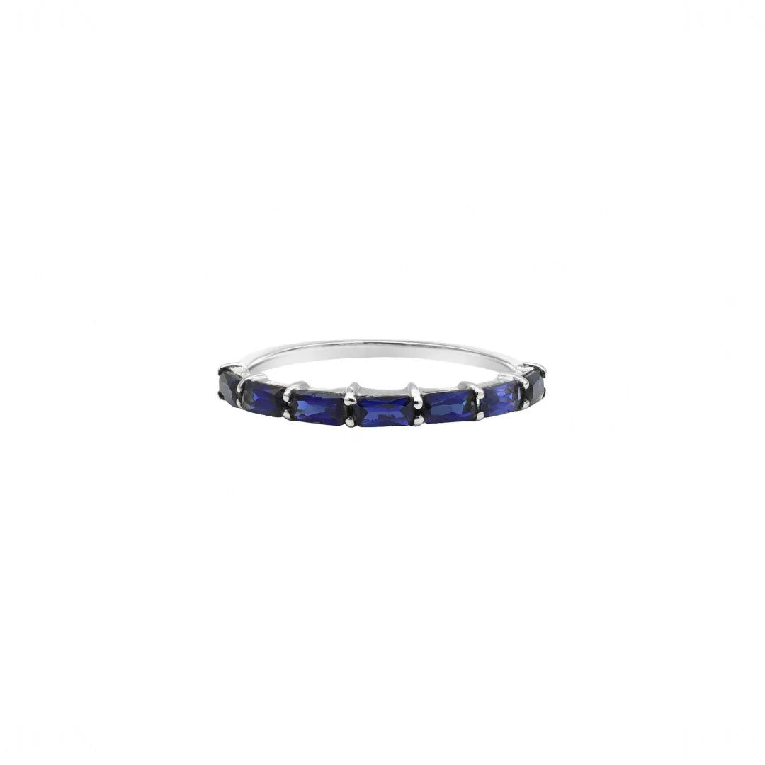 Blue Sapphire Baguette Ring