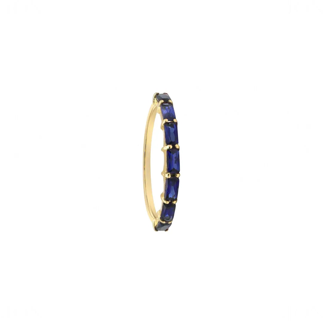 Blue Sapphire Baguette Ring