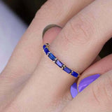 Blue Sapphire Baguette Ring
