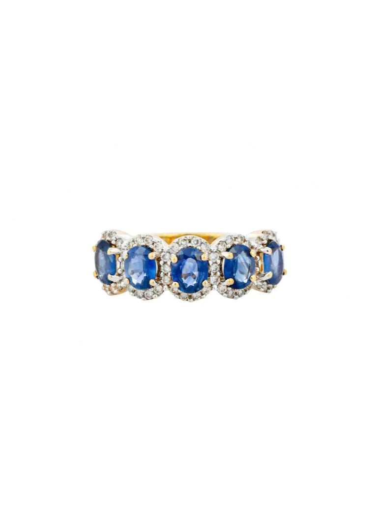 Blue Sapphire Oval Ring