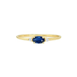 Blue Sapphire Diamond Promise Ring