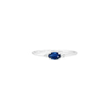 Blue Sapphire Diamond Promise Ring
