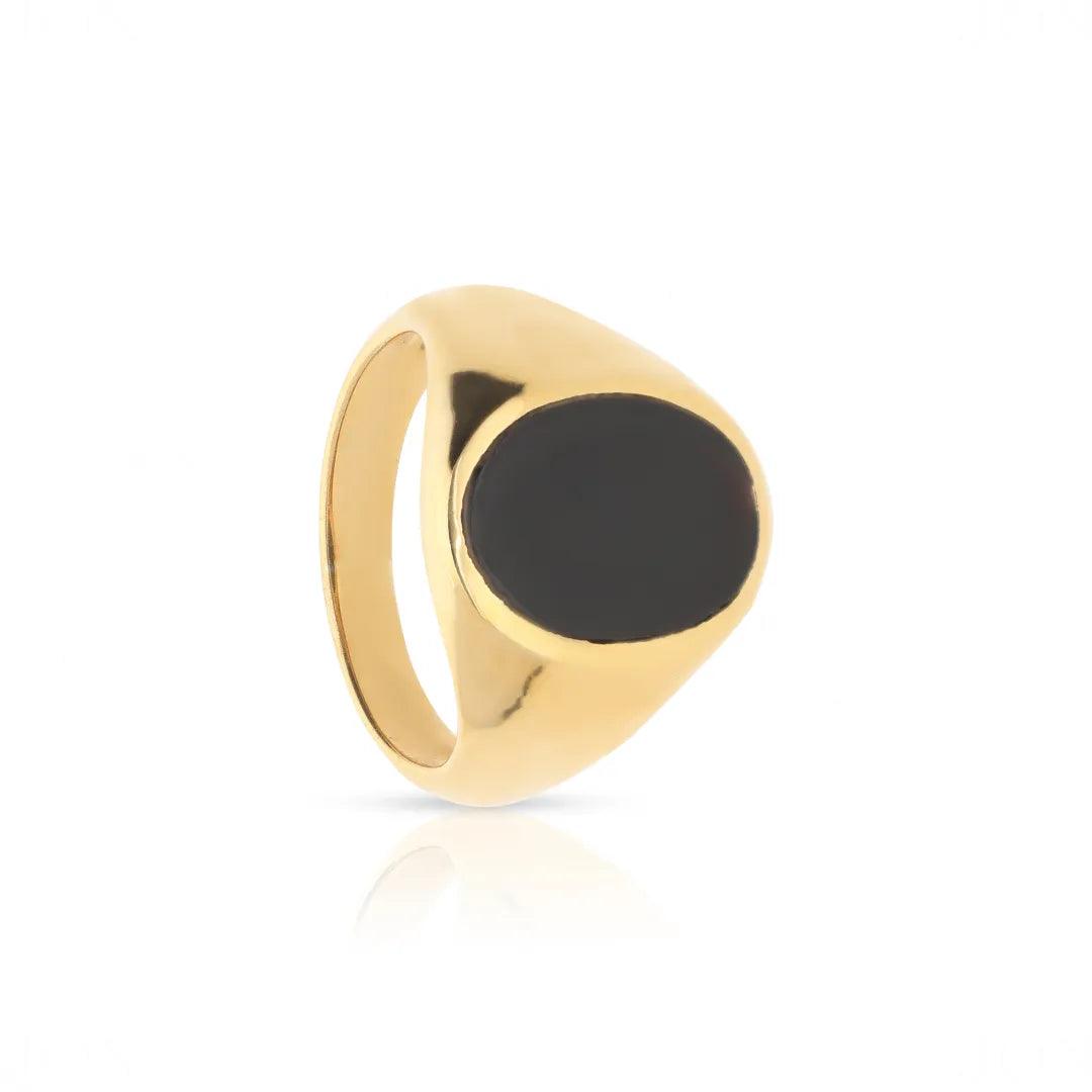 Black Onyx Signet Ring