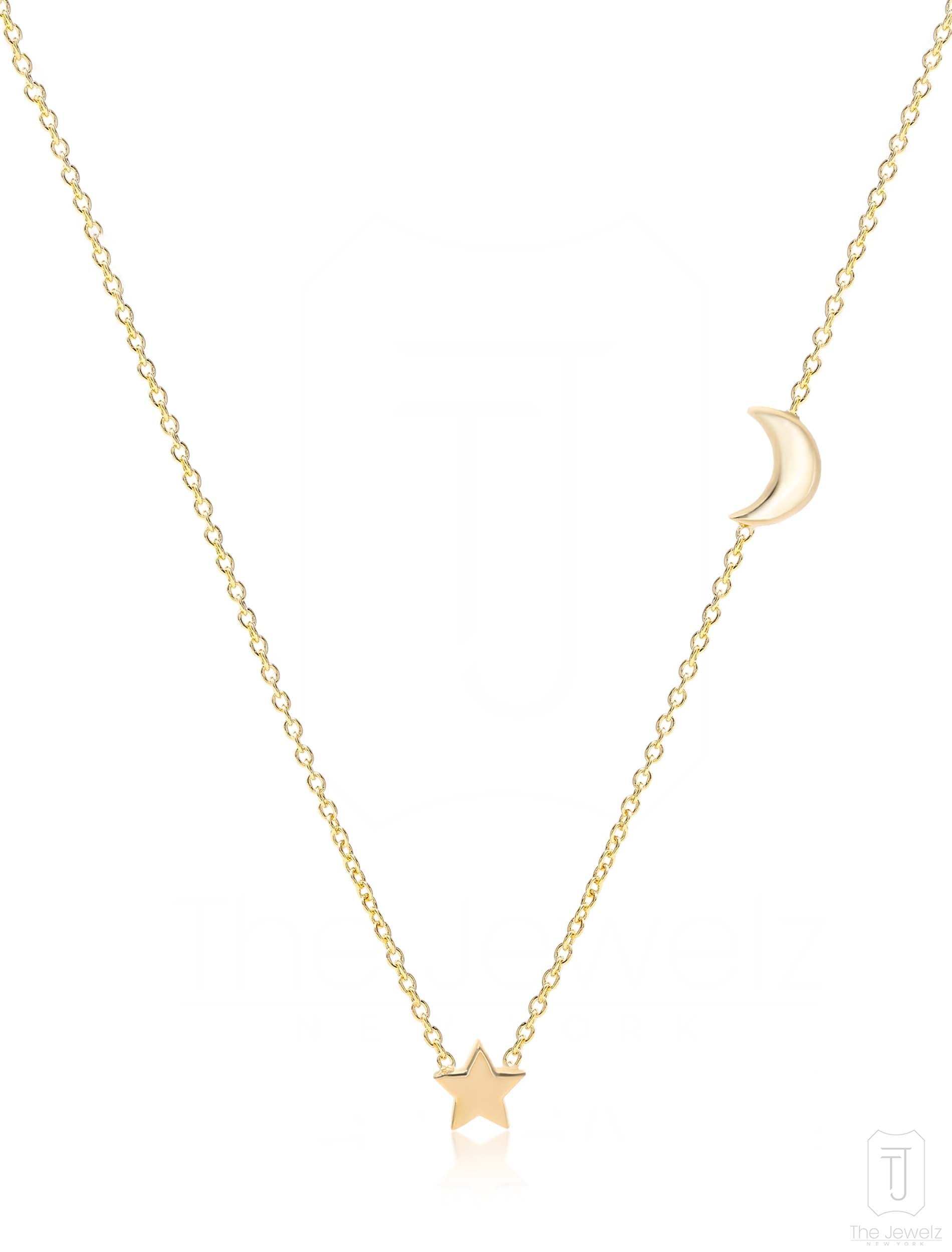 Moon Star Charm Necklace - The Jewelz 