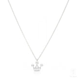 Diamond Crown Pendant In White Gold