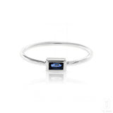Dylan Sapphire Ring In White Gold