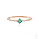 Elira Emerald Ring In Rose Gold