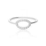 Eternal Open Oval Ring In White Gold