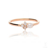 Juliene Diamond Cluster Ring In Rose Gold