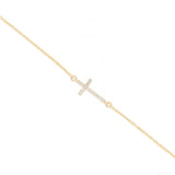 Holy Cross Crucifix Diamond Fine Bracelet