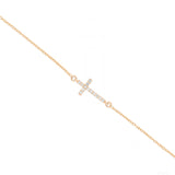 Holy Cross Crucifix Diamond Fine Bracelet