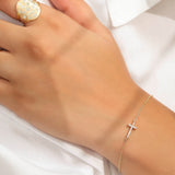 Holy Cross Crucifix Diamond Fine Bracelet