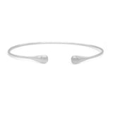 Open Cuff Bangle with Teardrop Ends