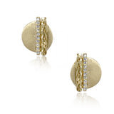 Diamond Braided and Bar Solid Circle Earring