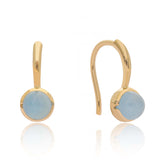 Aqua Innes Round Earrings