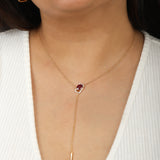 Eraya Red Garnet Gold Necklace