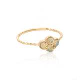 Four Leaf Clover Opal Ring