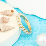 Pearl Eternity Band Ring