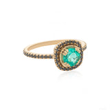 Vintage Cushion Emerald Ring
