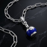 Potion Vial Pendant Charm in Blue Enamel