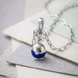 Potion Vial Pendant Charm in Blue Enamel
