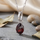 The Aragog Drop Charm — Garnet & Oxidised Silver