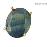 Green Sapphire Slider Pendant