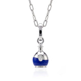 Potion Vial Pendant Charm in Blue Enamel
