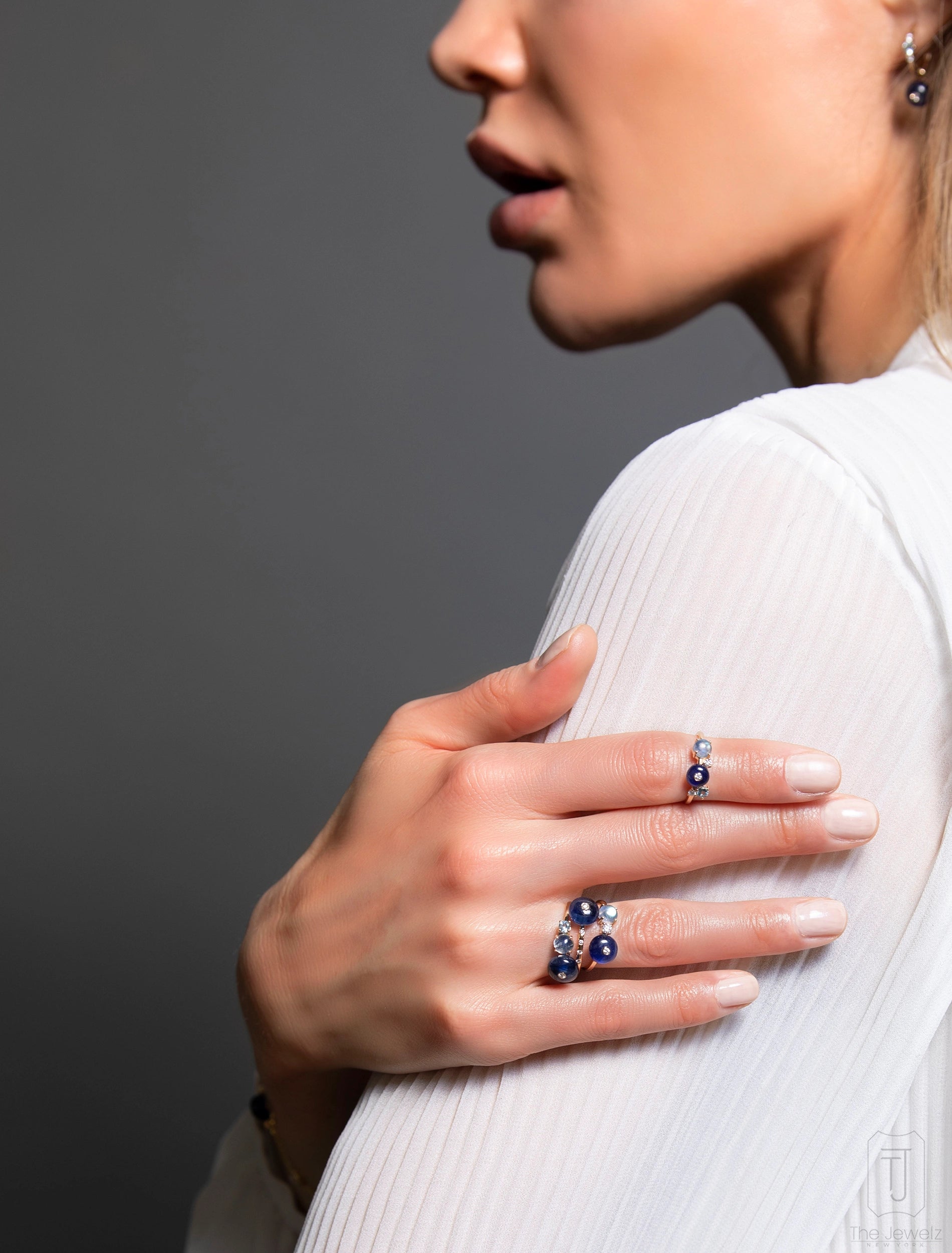 Nightbloom Three-Stone Ring - The Jewelz 