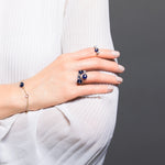 Nightbloom Three-Stone Ring - The Jewelz 