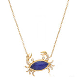 Crab Flow – Blue Lapis Lazuli Pendant Necklace