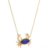 Crab Flow – Blue Lapis Lazuli Pendant Necklace