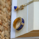 Lapis Matrix Band Ring