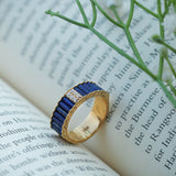 Lapis Matrix Band Ring