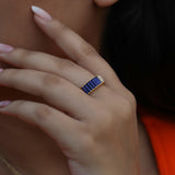 Lapis Matrix Band Ring