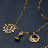 Lapis-Kissed Sun Charm