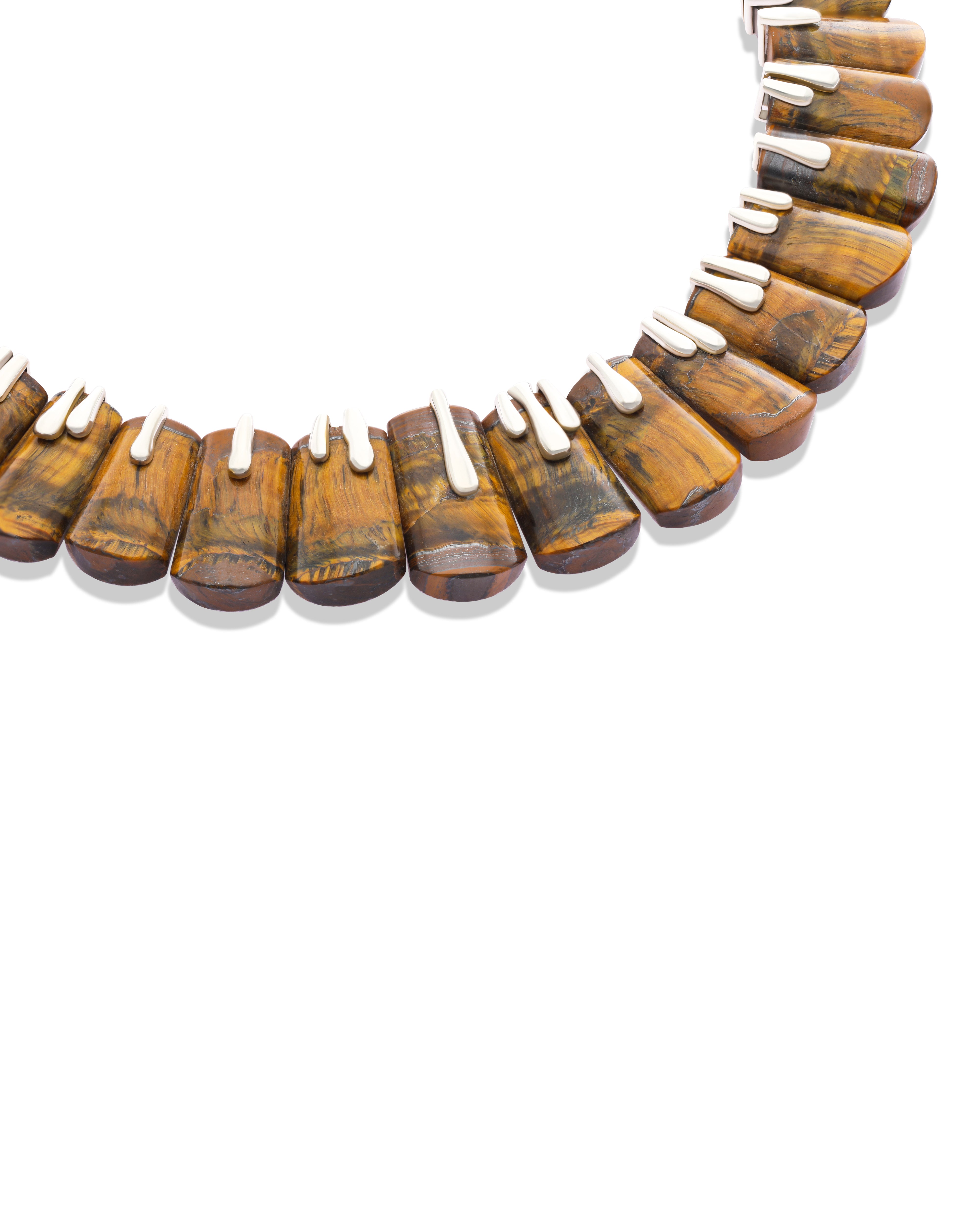 Wild Instinct – Tiger's Eye Fan Collar Necklace