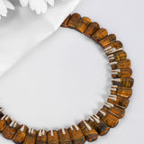Wild Instinct – Tiger's Eye Fan Collar Necklace